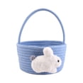 thumbnail image 2 of SeekLGT Bunny Easter Basket Small Cotton Rope Woven Basket with Handle for Holiday Decor Gift and Egg Storage 1 Pc, 2 of 9