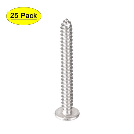 

Uxcell #10 x 1-3/4 304 Stainless Steel Phillips Head Self Tapping Screws 25 Pack
