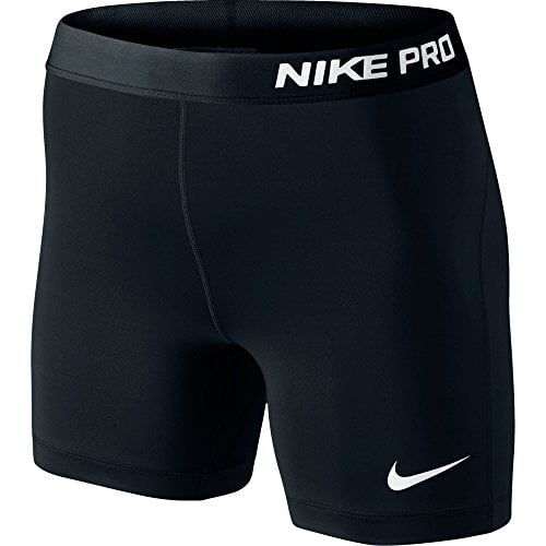 Nike Womens 5 Pro Compression Shorts-Black/White-X-Small - Walmart.com