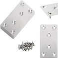 thumbnail image 2 of 6 PCS Mending Plates Straight Brace Brackets Heavy Duty Flat Bracket Stainless Steel Repair Plates for Furniture Wood, 2 of 7