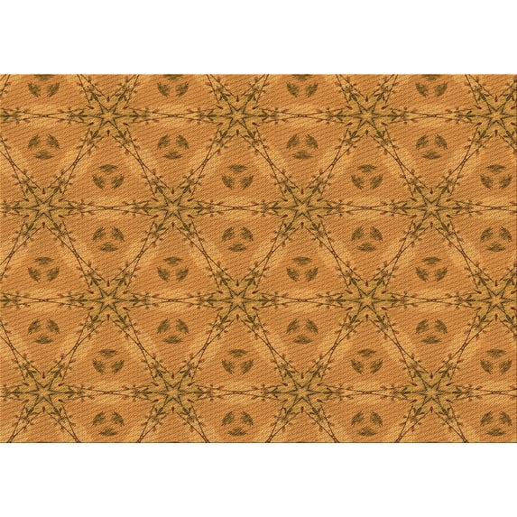 Ahgly Company Machine Washable Indoor Rectangle Transitional Dark Orange Area Rugs, 2' x 5'