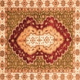 thumbnail image 1 of Ahgly Company Indoor Square Abstract Orange Modern Area Rugs, 4' Square, 1 of 4