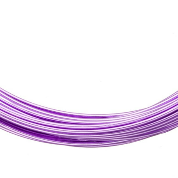 Aluminum Beading Wire, Anodized Purple 14 Gauge 48foot coil jewelry wire