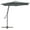 Dark Grey, variant on Outsunny 10' Cantilever Patio Umbrella Offset Parasol with Base, Cream