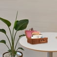 thumbnail image 4 of Luxshiny 1Pc Imitation Rattan Suitcase Light Brown Retro Woven Storage Decor Lock Design for Adults, 4 of 4