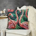 thumbnail image 2 of YINGXI Pink Throw Pillow Covers Tropical Palm Leaves Decorative Pillow Cases Home Decor Square Pillowcases 18x18in, 2 of 5
