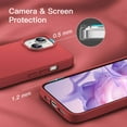 thumbnail image 3 of JETech Silicone Case for iPhone 14 6.1-Inch, Silky-Soft Touch Full-Body Protective Phone Case, Shockproof Cover with Microfiber Lining (Red), 3 of 7