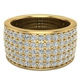 thumbnail image 4 of Cocktail Diamond Band for Women 5-Row Diamond Ring 2.50 CT TW 14K Gold, 4 of 5