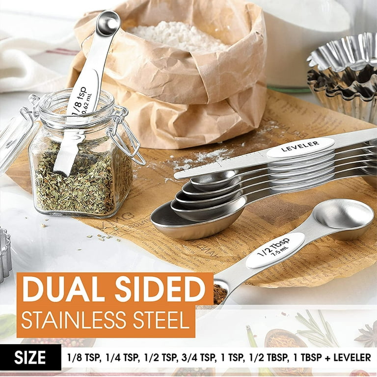 These Magnetic Dual-Sided Measuring Spoons Are Easy to Store and Use