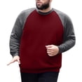 thumbnail image 2 of pstuiky camisas de manga larga para hombre, Camiseta informal de talla grande para hombre con cuello redondo y manga larga con bloques de color Tops de talla grande para hombre xxxl, 2 of 9