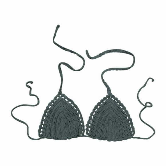 Liquidation 2025 Soutien-Gorge Femme Été Couleur Unie Crochet à la Main Maillot de Bain Euraméricain Haut de Bikini
