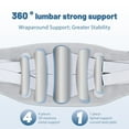 thumbnail image 3 of Lumbar Support Strap, Used To Relieve Lower Back Pain, Relieve Disc Herniation, Sciatica, Scoliosis, With Five Curved Memory Metals And Good Breathability(XX-Large, Check Size Chart), 3 of 9