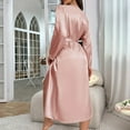 thumbnail image 6 of GHSOHS Robes for Women Sleeping Pullover House Coats for Women with Pockets Large Women's Nightgown Sexy Elastic Tine Bathrobe Solid Color Home Furnishing Women's Pajamas Sleepwear Sleepshirt Robe, 6 of 6