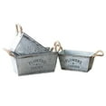 thumbnail image 2 of Baohd Retro Iron Plants Flower Bucket Planter Pail Metal Flower Vase Home Decor M, 2 of 8