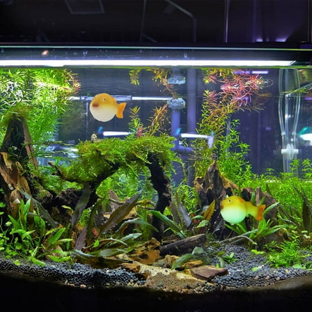 LOLIPPYY Fish Tank Aquarium Landscaping Luminous Yellow 1Pack