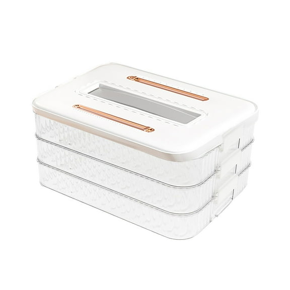 Food Storage Containers for Refrigerator Organization Stackable Cooked Meat -Layer Kitchen
