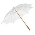 thumbnail image 3 of Clearance!!!Handmade Lace Parasol Umbrella Wedding Bridal 30 Inch Adult Size with Wooden Umbrella handle, 3 of 7