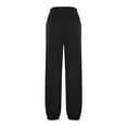 thumbnail image 4 of Bibifish Womens Pants Oversized High Waist Internal Drawstring Sweatpants Elastic Waistband Solid Color Athletic Jogger Pants With Pockets, 4 of 9