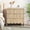wave 3 dress-Oak, variant on Weselon 3 Drawer Dresser for Bedroom, Modern Wave Panel Chest of Drawers, Closet Storage Cabinet, Walnut
