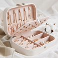 thumbnail image 2 of US Travel Lady Jewelry Box Portable Storage Case Organizer Flannel Tray Holder for Earring Necklace Bracelet Ring Display Box, 2 of 5