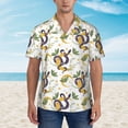 thumbnail image 4 of Goofa Snake And Moon Hawaiian Shirt for Men, Unisex Summer Beach Casual Short Sleeve Button Down Shirts,Aloha Tropical Floral print shirt-Small, 4 of 9