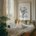 thumbnail image 3 of Raccoon, Forest Animals, Woodland Animals, Boho, Purple Flowers, Gender Neutral Nursery - Illustration Animal Watercolor Floral Whimsical Woodland Flowers Oak Framed Wall Art Print 18 x 24 inches, 3 of 12