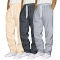 thumbnail image 2 of SLdy 3 Pcs Men's Casual Sweatpants Classic Fit with Pockets For Hiking Camping Fishing Outdoor Activities Durable Comfort Wear, Khaki XXXL, 2 of 8