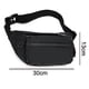 thumbnail image 2 of Hukapapa Fanny Pack, bolso cruzado, correa cómoda, duradera para viajes, trabajo y ejercicio, negro, 2 of 5