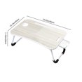 thumbnail image 3 of Zedker Foldable Bedside Breakfast Tray With Card Slot Cup Bracket Handle Drawer Multifunctional Folding Table For Dining Sofa Watch Movie And Work Sturdy And Stable Clearance, 3 of 7