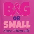 thumbnail image 6 of Wild Bobby Big or Small Save Them All Breast Cancer Awareness Women Graphic Long Sleeve T-Shirt, Fuschia, Large, 6 of 6
