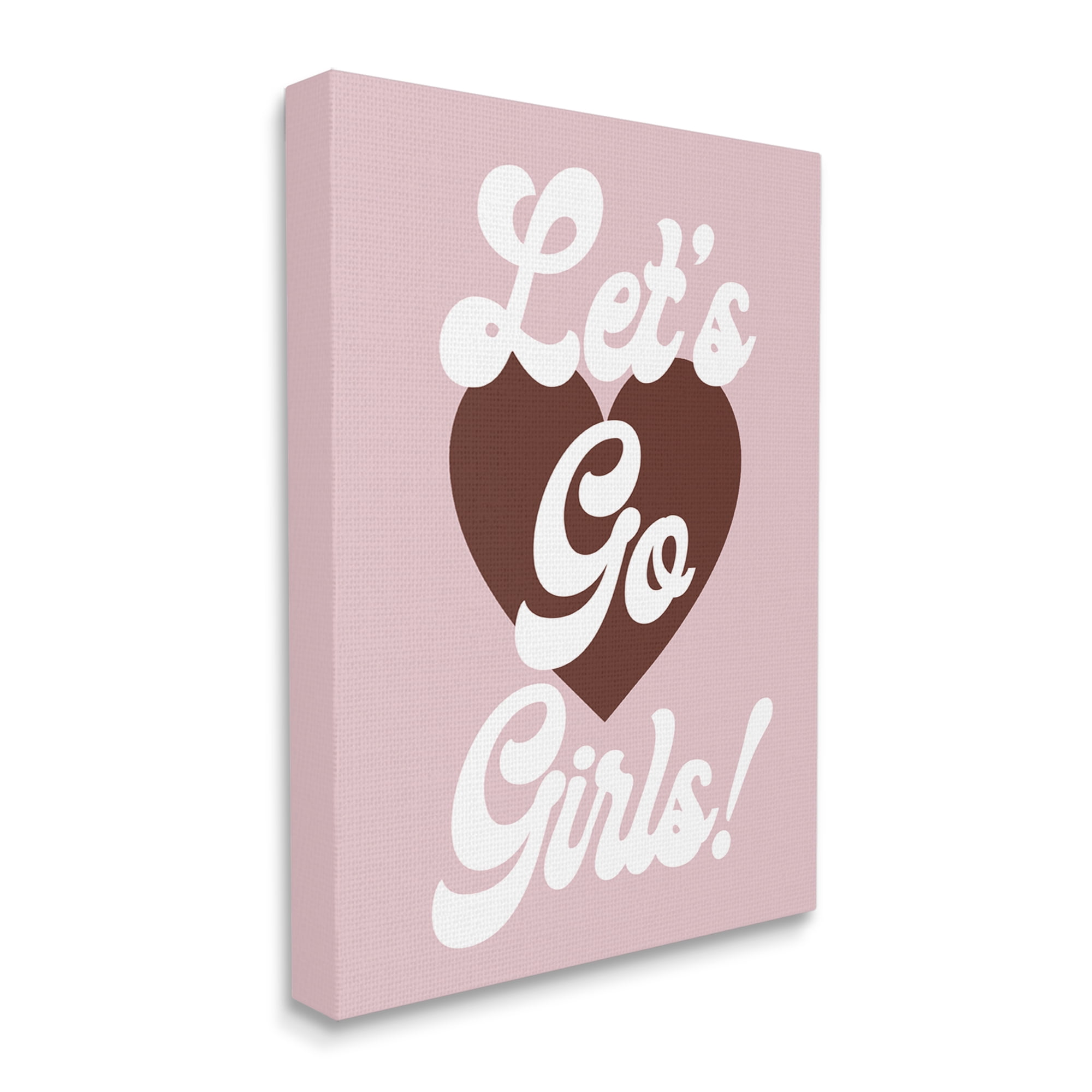 Stupell Industries Let's Go Girls Phrase Inspirational Painting Gallery Wrapped Canvas Print Wall Art, 24 x 30