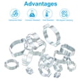 thumbnail image 4 of Unique Bargains 30 Pack 11-13mm Double Ear Hose Clamp, Galvanized Steel Crimp Rings, 4 of 6