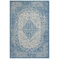 thumbnail image 5 of SAFAVIEH Courtyard Kebo Traditional Indoor/Outdoor Area Rug, 4' x 5'7", Blue/Grey, 5 of 11