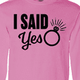 thumbnail image 4 of Inktastic I Said Yes with Engagement Ring Long Sleeve T-Shirt, 4 of 5