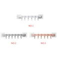 thumbnail image 2 of Wosthever Ganchos autoadhesivos, 6 ganchos de pared, estante de plástico para puerta de baño, estante de cocina, sin taladro, organizador de Juegos de accesorios de baño gris, 2 of 6