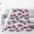 thumbnail image 1 of Fotbe Tropics Palm Trees Manta de Franela Acolchonada con Estampado, Súper Suave y Esponjosa, Extra Grande para Sofá, Cama, Uso Todo el Año-60"x50", 1 of 7