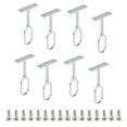 thumbnail image 1 of Rannb Oval Closet Rod Support Zinc Alloy Rod Middle Support - 8pcs, 1 of 4