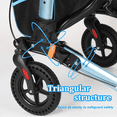thumbnail image 4 of Aukfa Foldable Rollator Walkers with Seat,8" Big Wheels All Terrain Rolling Walker for Seniors,Blue, 4 of 8