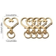 thumbnail image 3 of Heart Shaped Alloy Keychain 5Pcs Bag Buckle Decorative Accessory Holiday Party Favors, 3 of 6
