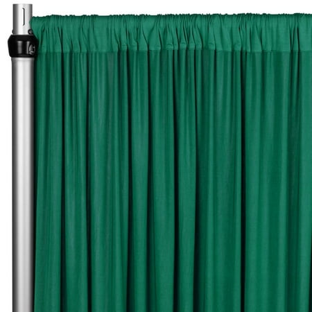 

1 Pc Spandex 4-Way Stretch Drape Curtain 10Ft H x 60 W - Emerald Green for Wedding Ceremony Head Table Backdrop Dessert Buffet or Gift Opening Stage