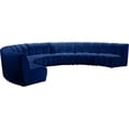 thumbnail image 3 of Meridian Furniture Infinity Navy Velvet 7pc. Modular Sectional, 3 of 4