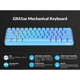 thumbnail image 3 of Geeky GK61 SE 60% | Mechanical Gaming Keyboard | 61 Keys Multi Color RGB LED Backlit for PC / Mac Gamer | ANSI US American Layout ( Blue , Mechanical Red ), 3 of 7