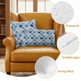 thumbnail image 2 of 2 Pack Outdoor Waterproof Throw Pillow Covers,Vintage Moroccan Geometric Lattice Decorative Rectangle Pillow Case Patio Pillowcases for Chair Couch Sofa 20x12in, 2 of 9