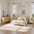 thumbnail image 2 of 3 Piece Furniture Bedroom Set，9-drawer Dresser And 2 Nightstands, Beige, 2 of 11