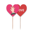 thumbnail image 1 of Temblores, temblores, temblores. Palillos de dientes bandera etiqueta de amor selección de pastelitos, 1 of 4