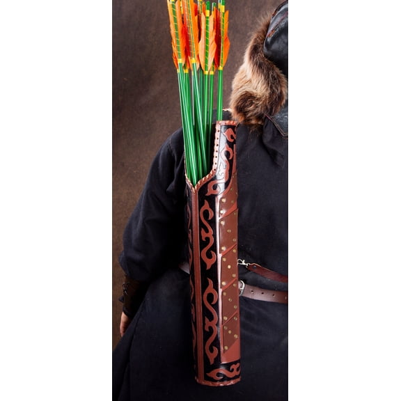 Leather Back Quiver and Hip Quiver Archery Cosplay Archers Gift