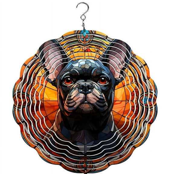 French Bulldog Wind Spinner, Garden Décor, Yard Décor, Porch Décor, Frenchie
