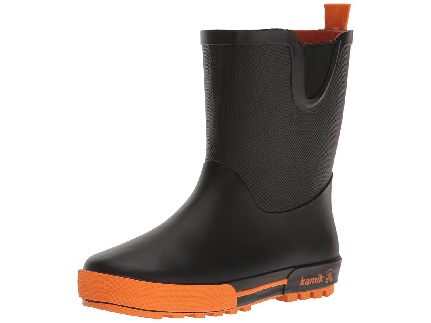 orange rain boots