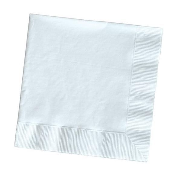 Party Central Club Pack of 500 Classic White Solid 3-Ply Disposable Lunch Napkins 6.5"