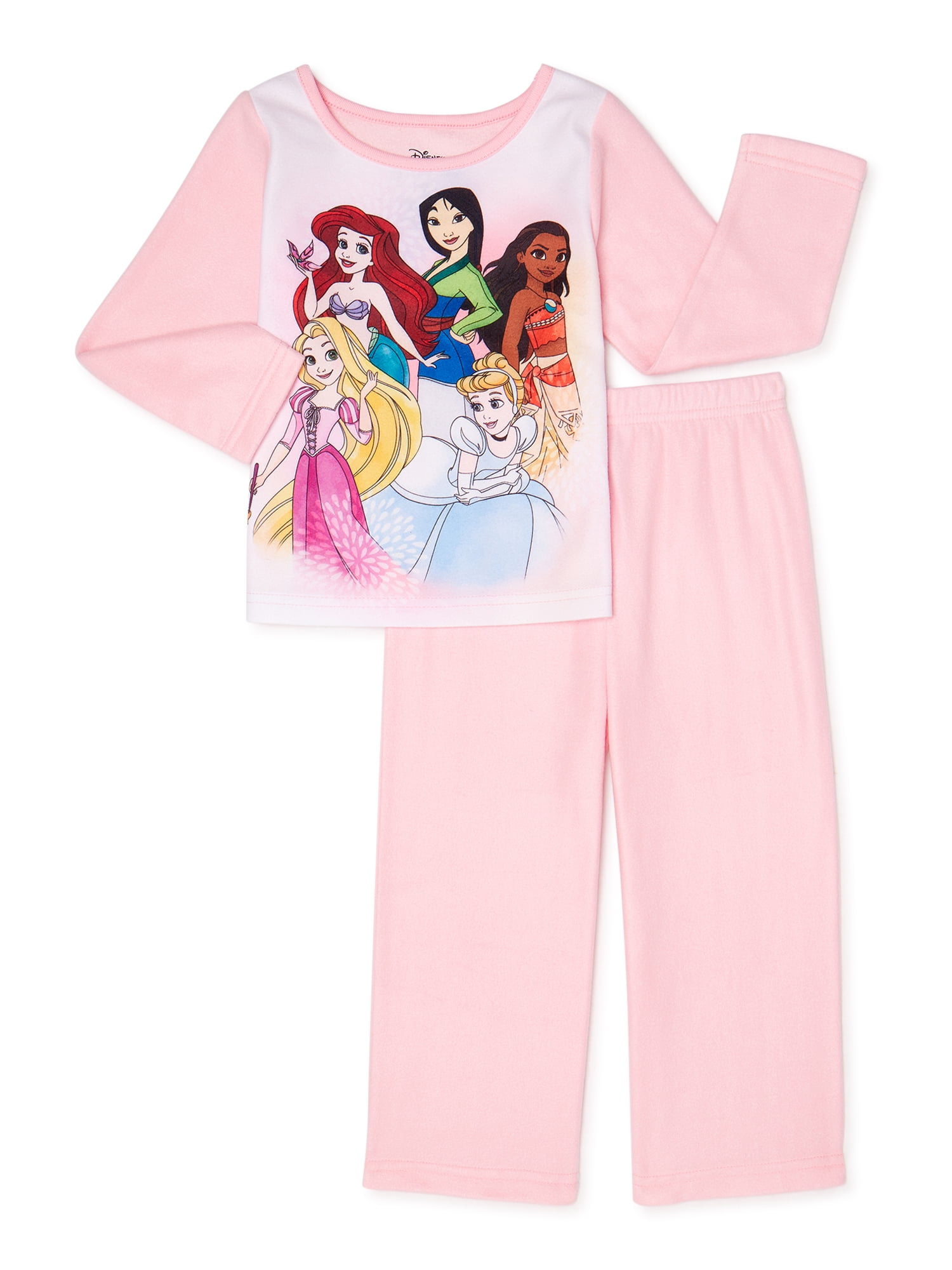 Disney Store Princess Long Sleeve PJ Pal Girls Pajamas Toddler Size 2 3 NWT 